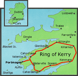 Ring of Kerry map